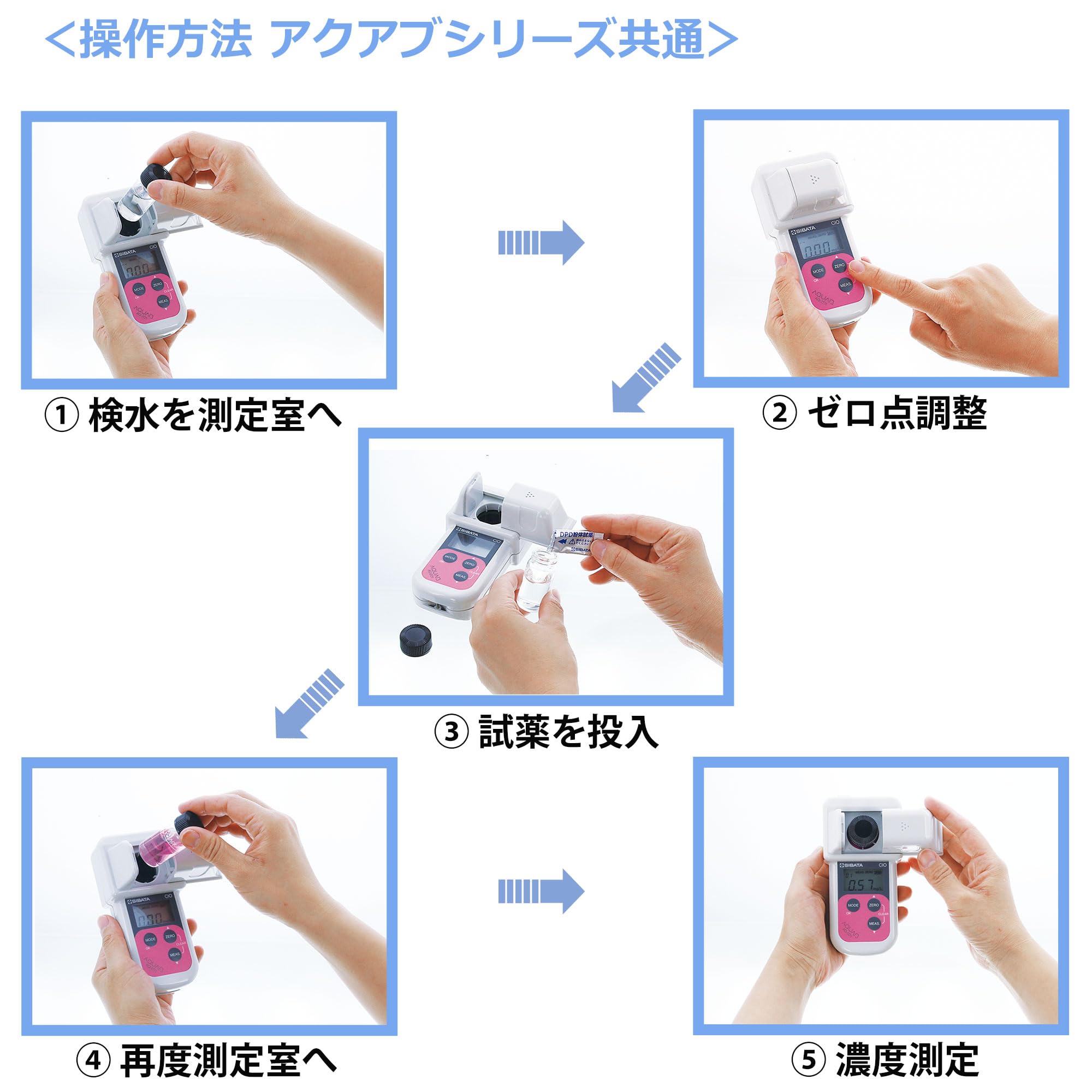柴田科学 ハンディ水質計 アクアブ 試薬付 AQ-202 ハンディ水質計 アクアブ AQ-202 - 柴田科学株式会社